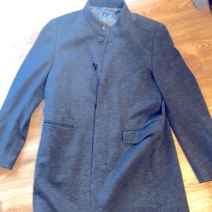 Calvin Klein men’s long coat Sz 38R black\gray